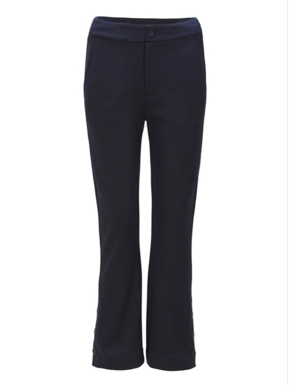 CAbi Keen Kick Flare #6043 Navy Flare Crop Pants Size 6 EUC